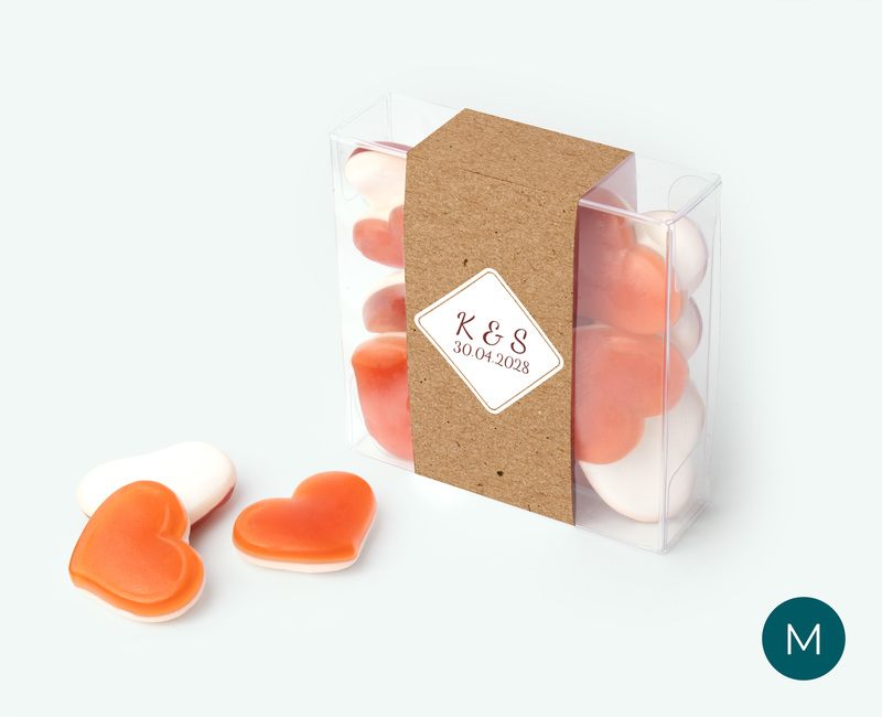 Candy square medium snoepbedankje als bruiloft bedankje