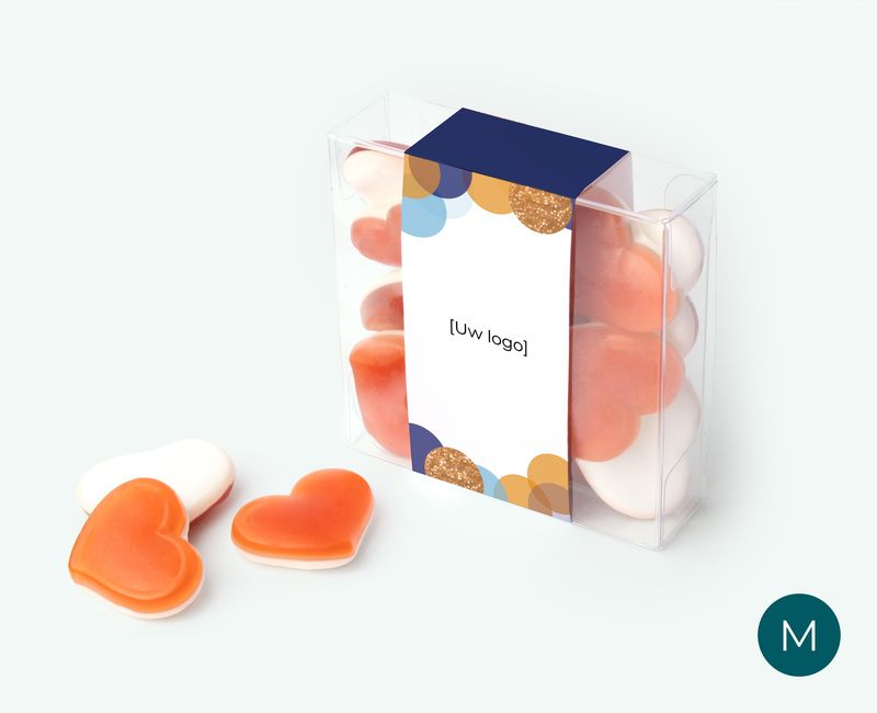 Medium candy square candy bed as a corporate gift