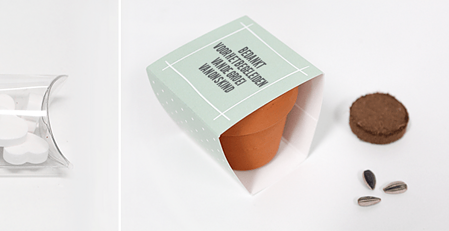 Kinderdagverblijf bedankje met een mini pillow box met snoep