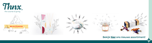 Thnx cadeau banner met verschillende producten