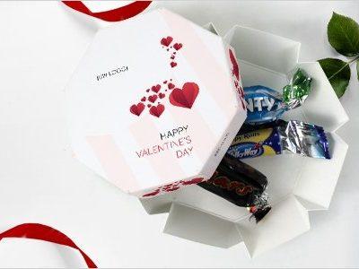 Valentijns cadeau in de vorm van een persoonlijk doosje Celebrations
