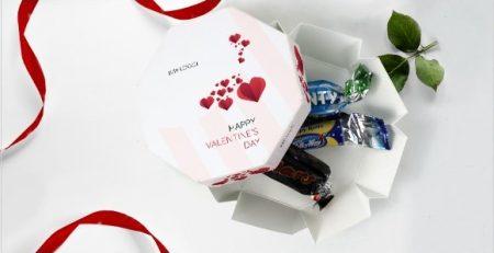 Valentijns cadeau in de vorm van een persoonlijk doosje Celebrations