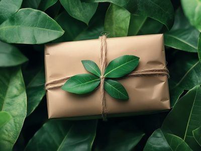 Bedankje met een groene omgeving voor een blog