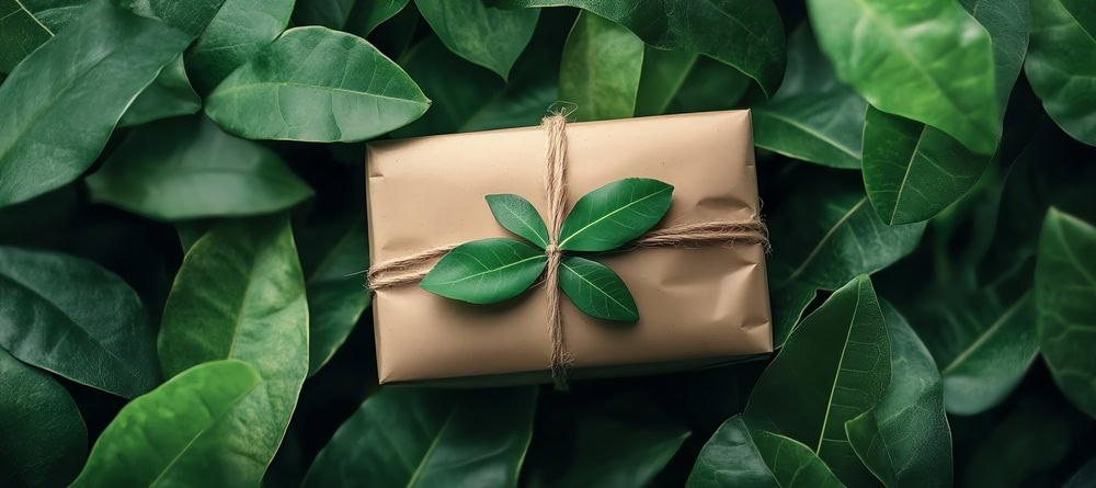Bedankje met een groene omgeving voor een blog
