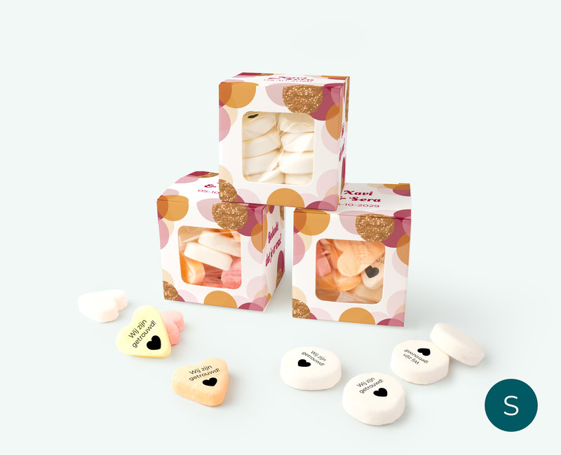 cube box printed candy s wedding