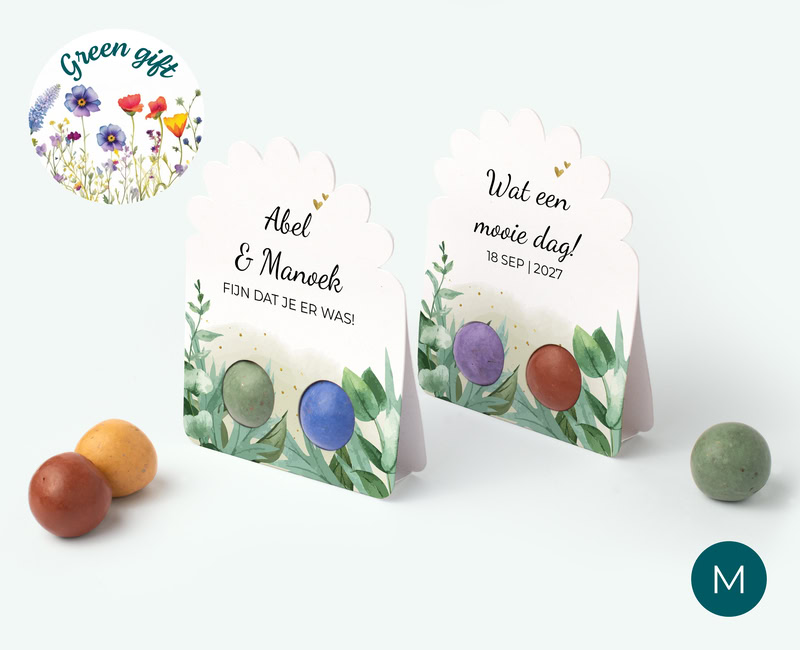 zaadbommetjes m bruiloft bedankje bloemzaadjes