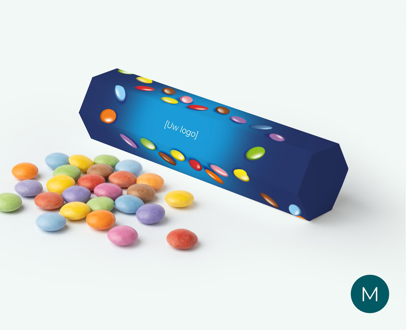 Smartie box with company logo