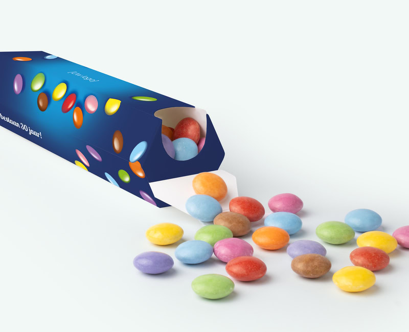 Smartie box m business thank you candy logo