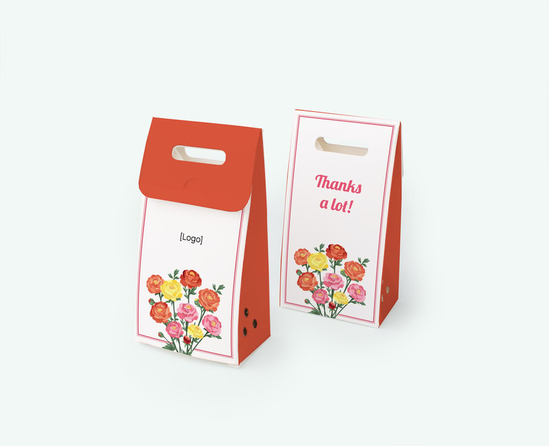 Printed flower bulb bag with logo for business relations