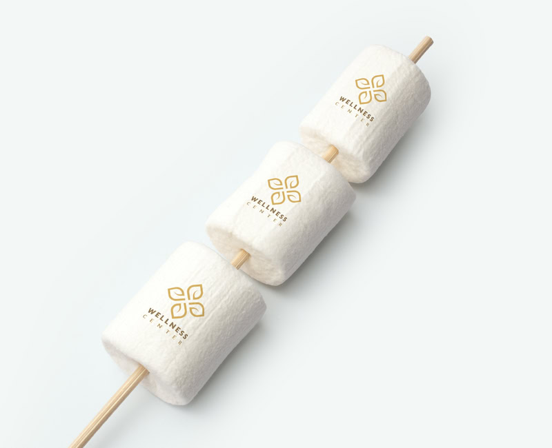 marshmallows printed logo business