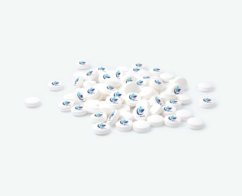 printed peppermint pastilles with logo